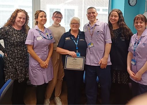 Becky Craven, Sarah Kenningley, Katie Collins, Helen, Gary Miles, Rosie Bevan and Kim Sisson-Pell