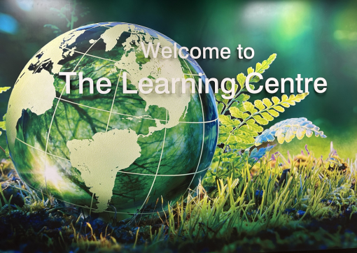 An image of the Welcome to the Learning Centre image that greets people coming into the main entrance