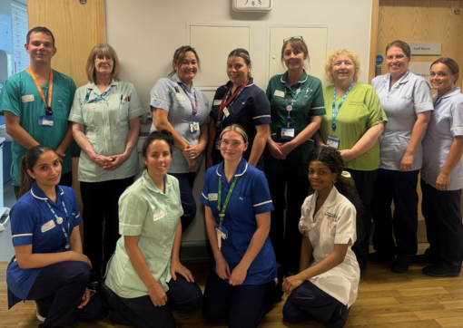 Some of the team photographed as a group on Ward 18