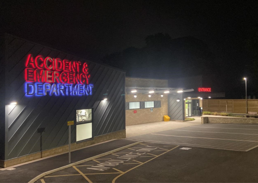 Our new A&E unit at night